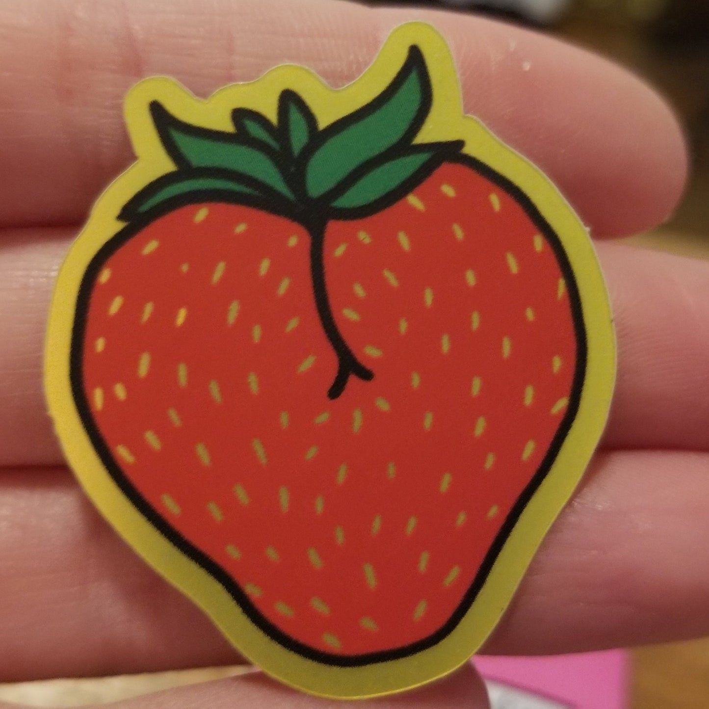 Strawberry Fancy Ass STICKER by Tiny Ass Paintings