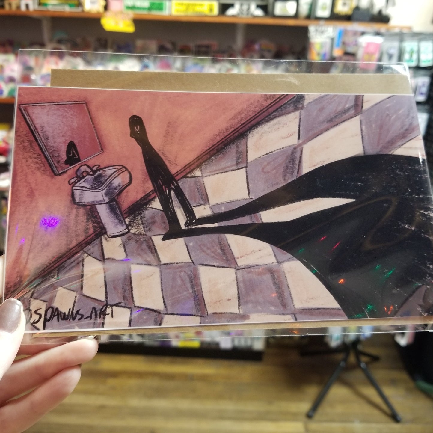 Bathroom at 3am PRiNT by Spawn's Art