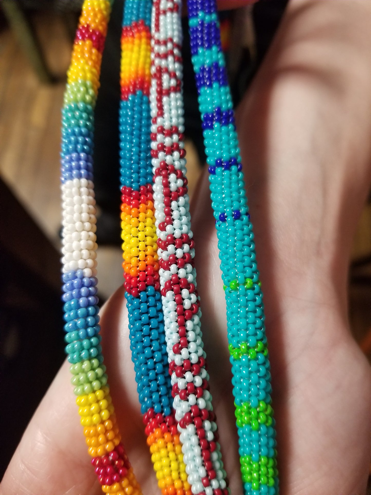 Individually Beaded ROPE NECKLACES