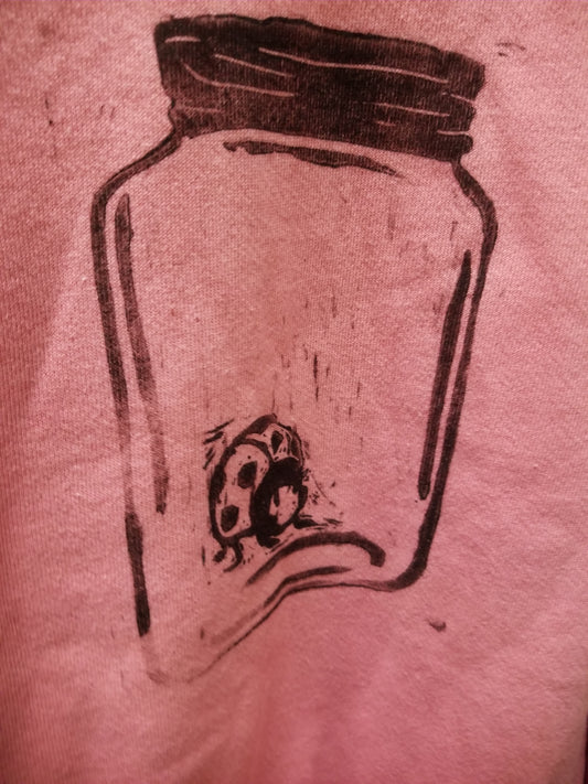 Bug In Jar Block Printed Upcycled SWEATSHIRT