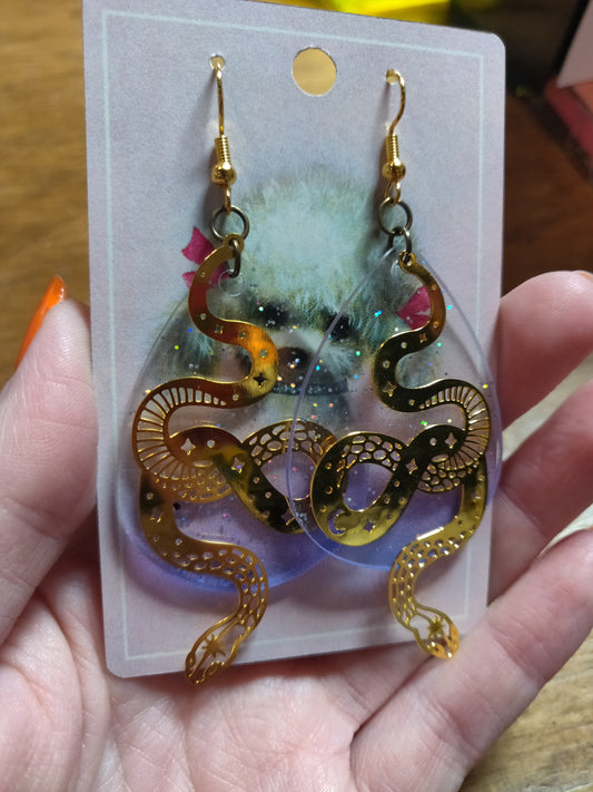 Snake Teardrops EARRINGS by Skullduggery Studio