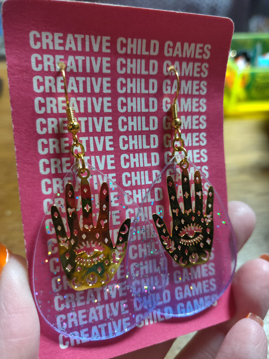 Tear In Your Hand EARRINGS by Skullduggery Studio