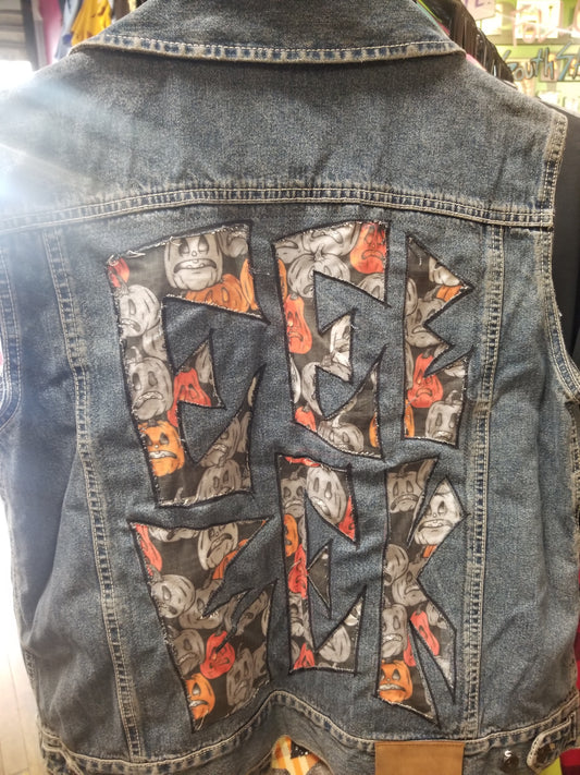 Eeeeek Customized Upcycled Denim VEST