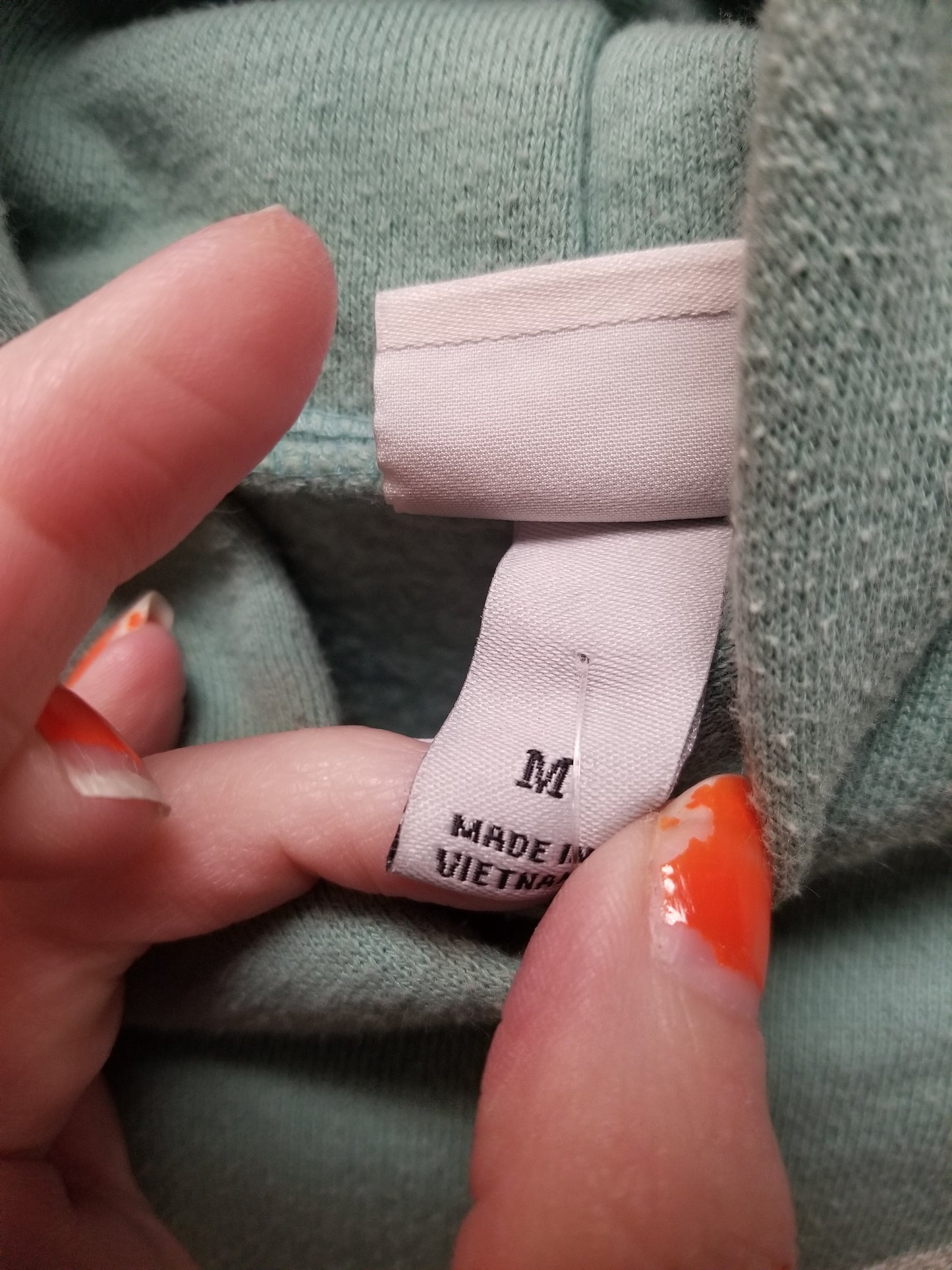 This Machine Upcycled Green HOODED SWEATSHIRT