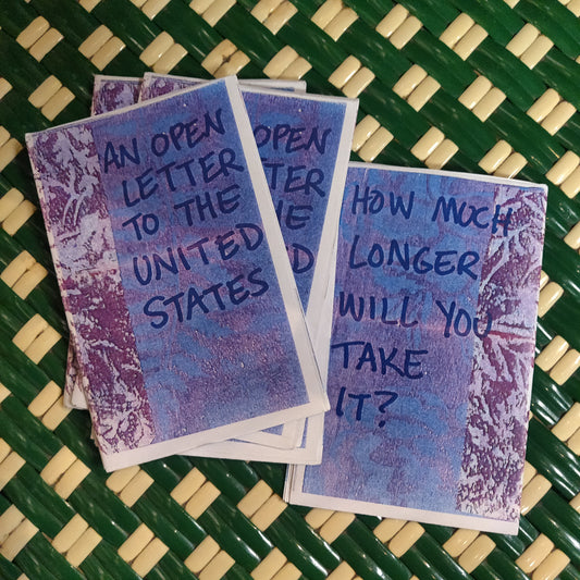 An Open Letter to The United States Mini ZiNE by Elliott Junkyard