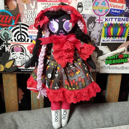Red Kiss Dress Little Darlings Handmade DOLL
