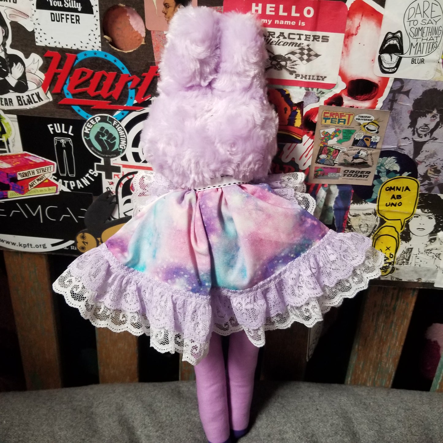 Purple Bunny Ears A Little Darlings Handmade DOLL