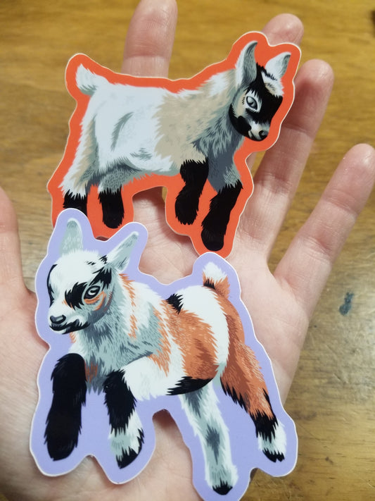 Baby Goat STICKERs by @SophieMargotArt