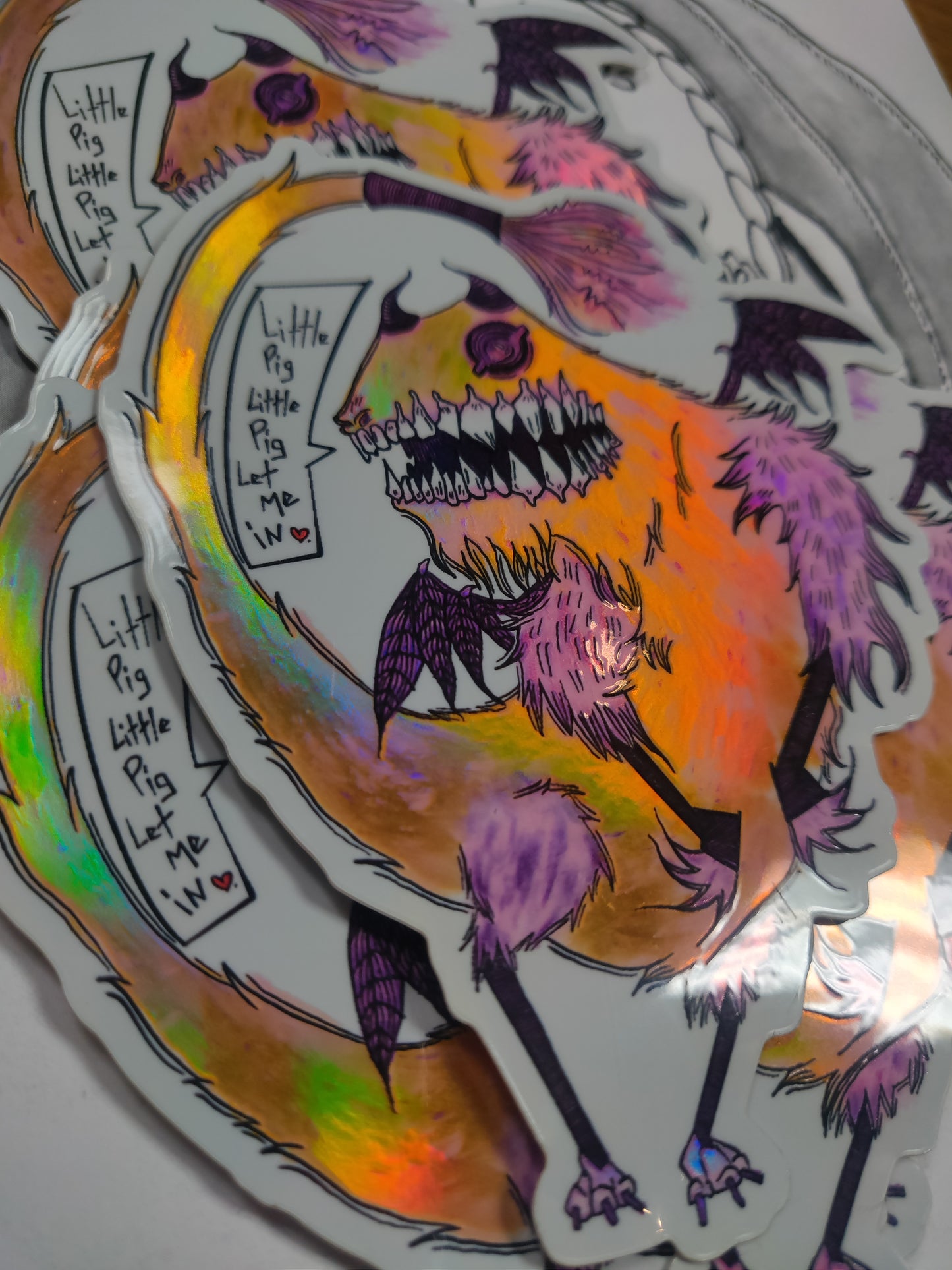 Little Pig Let Me In STiCKER by Ash Anathema