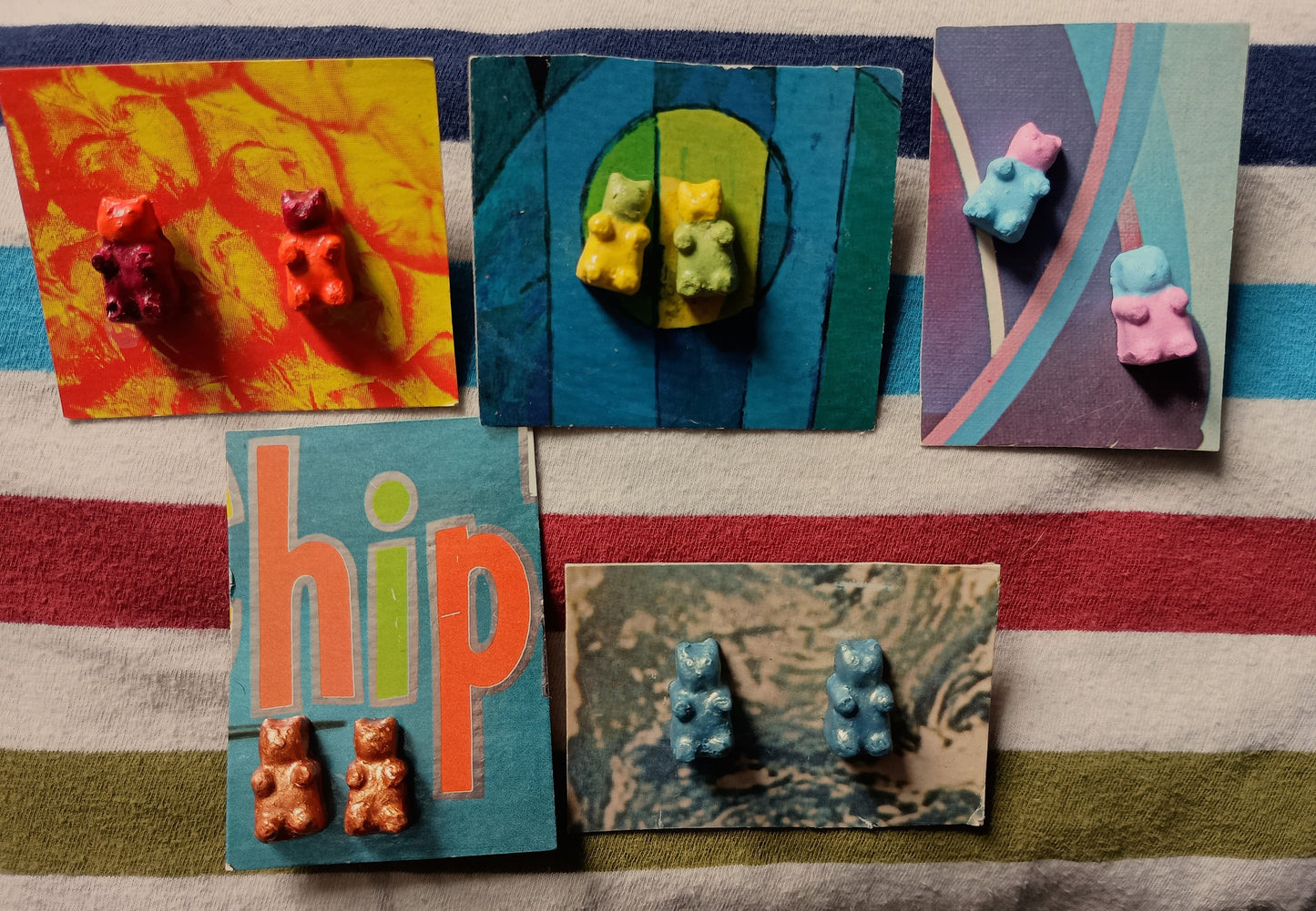 Gummie Bears Clay Post EARRINGS