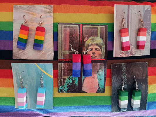 Clay Pride Flag EARRiNGS