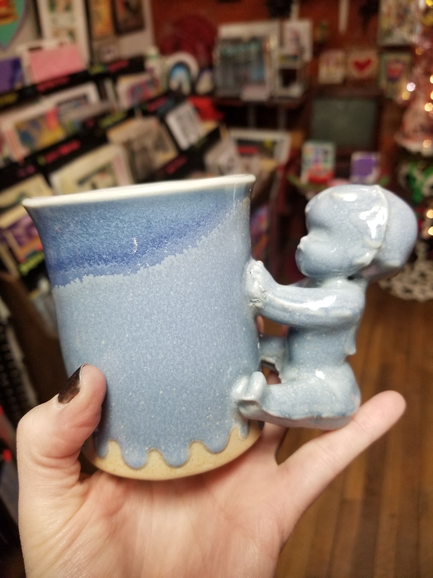Blue Beeb Handle MUG