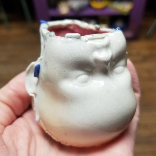 Light on the Sprinkles Ceramic Beeb Head CUP / Small Vessel