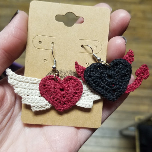 Crochet Angel & Devil EARRiNGS