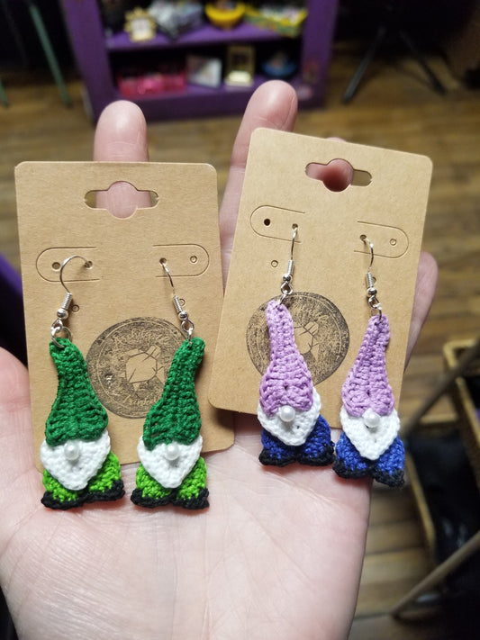 Crochet Gnome EARRiNGS