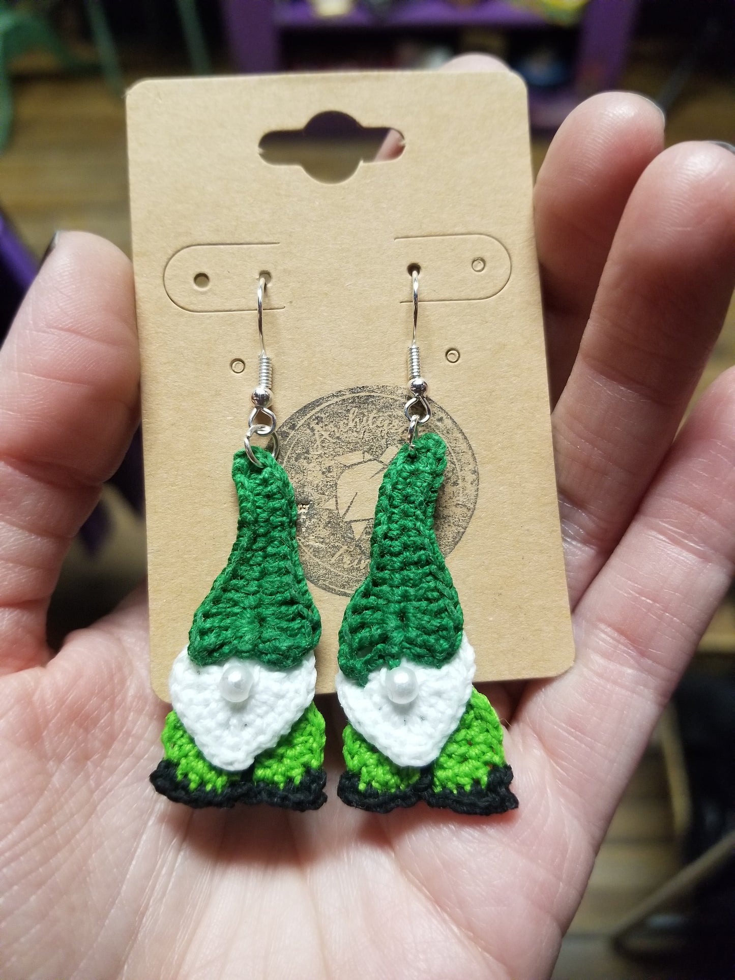 Crochet Gnome EARRiNGS