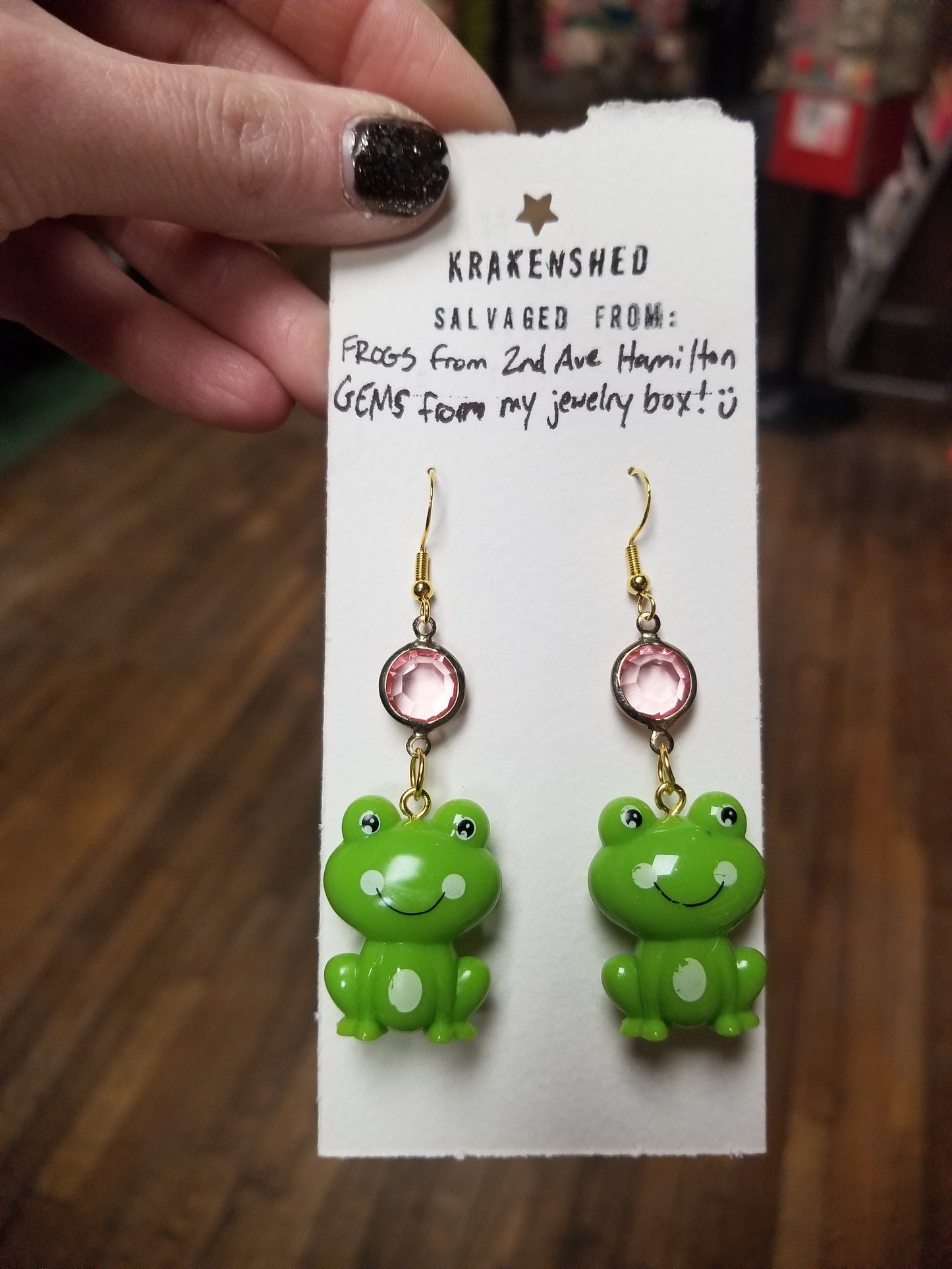 Blush Frog EARRINGS