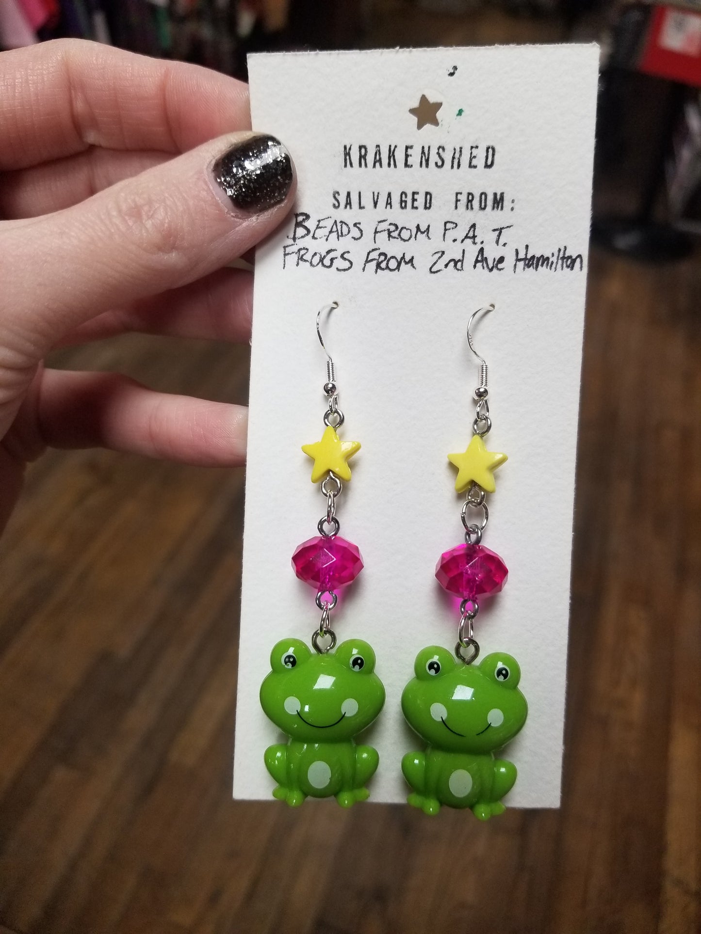 Frogs N Stars Dangle EARRINGS