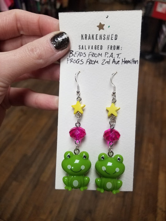 Frogs N Stars Dangle EARRINGS