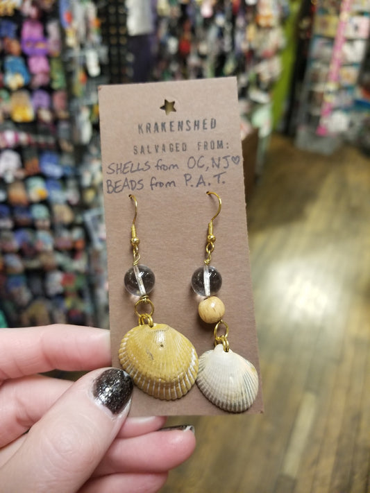 Sandy Shell Dangly EARRINGS