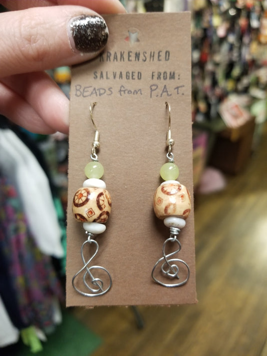 Wonky Music Note Dangly EARRINGS