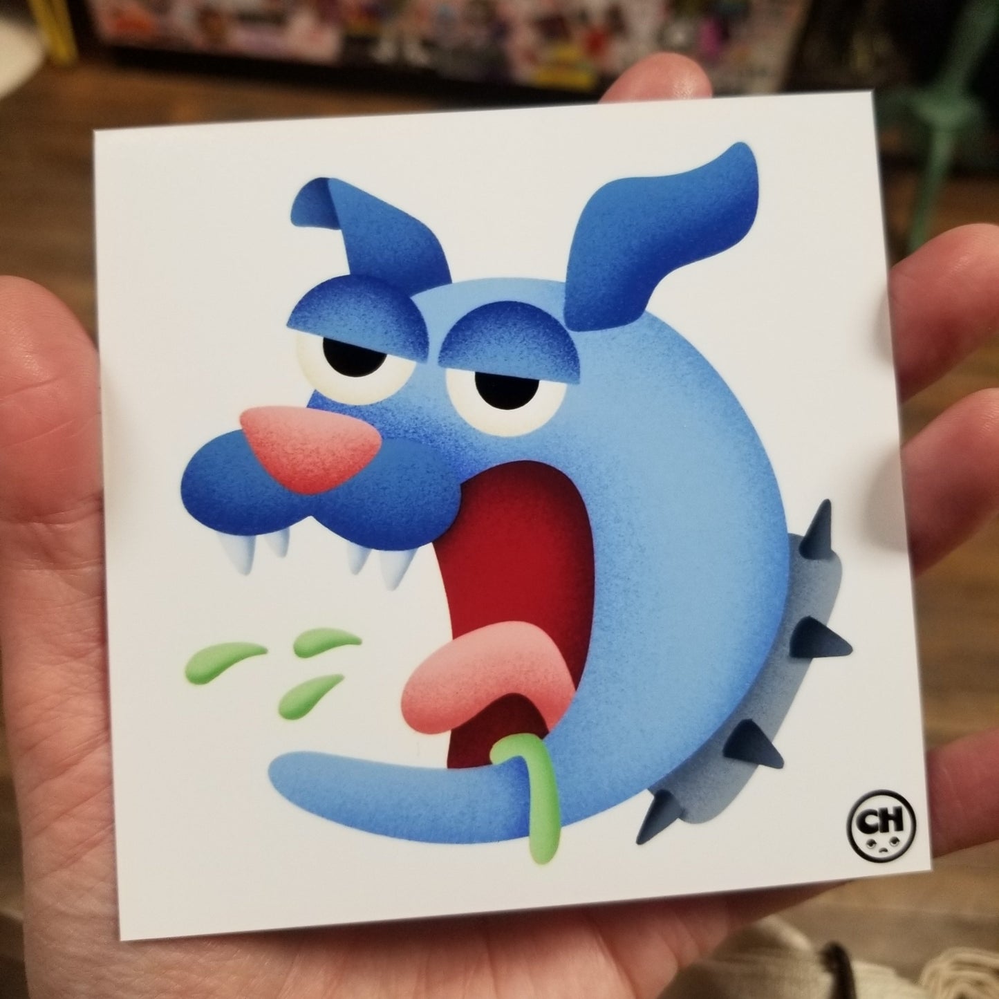 Bad Dawg 4'x4' PRINT by One Dumb Shop