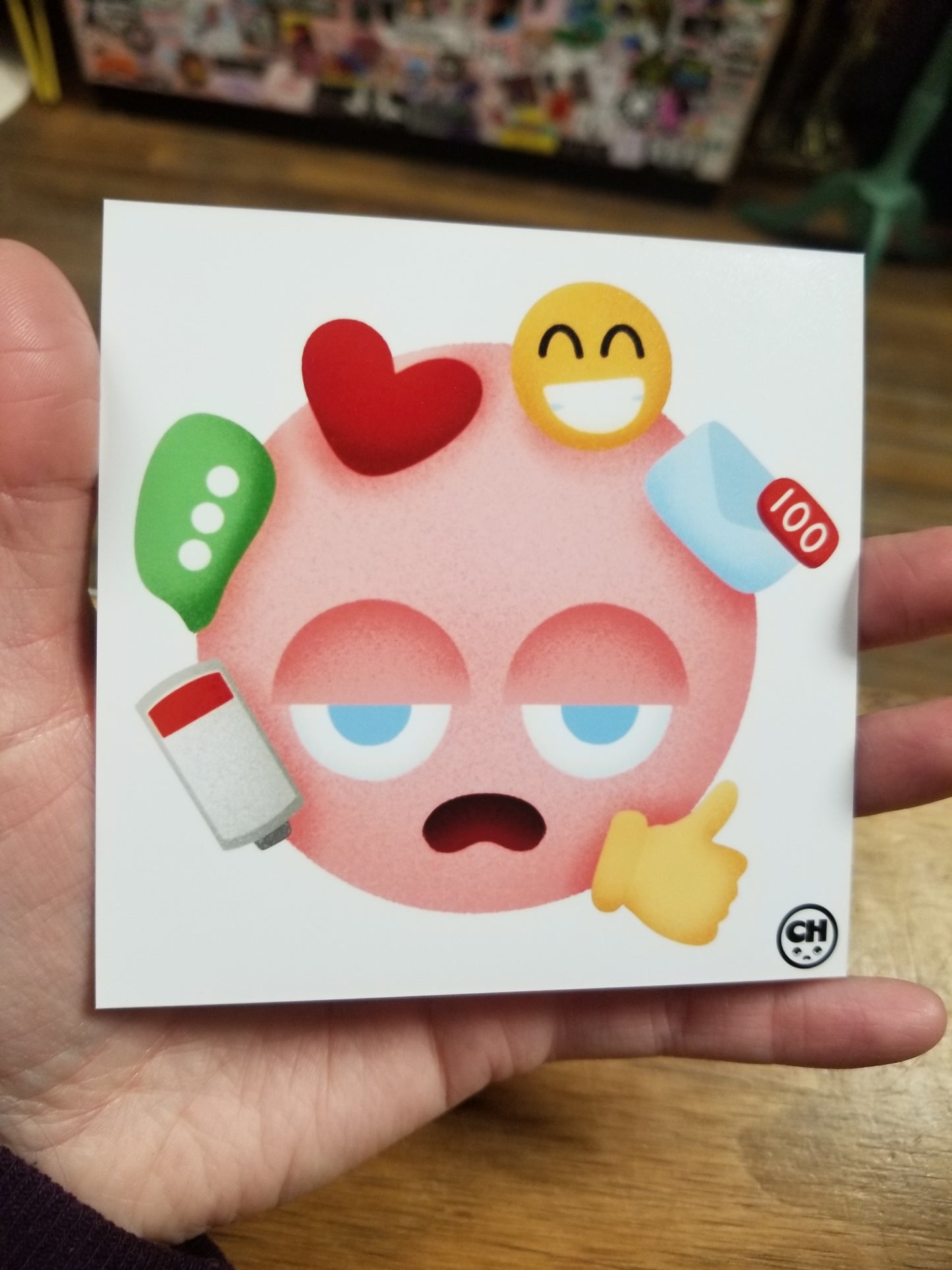 Anti-Social 4'x4' PRINT by One Dumb Shop