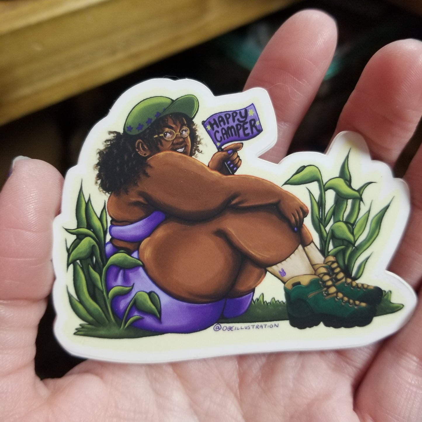 Happy Camper STICKER by Obeillustration