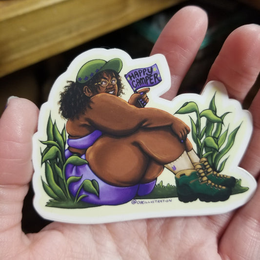 Happy Camper STICKER by Obeillustration