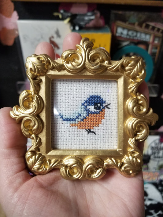 Birdie Framed Cross-Stitch