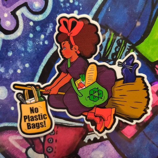 No Plastic Bags STICKER