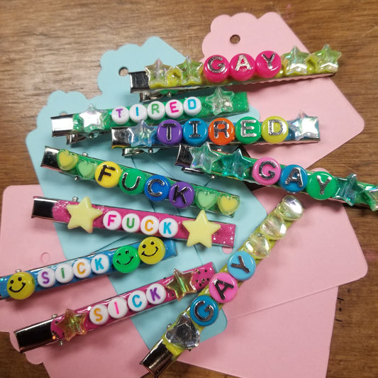 Beaded HAiR PiNs / BARRETTES by Starly Art Studio