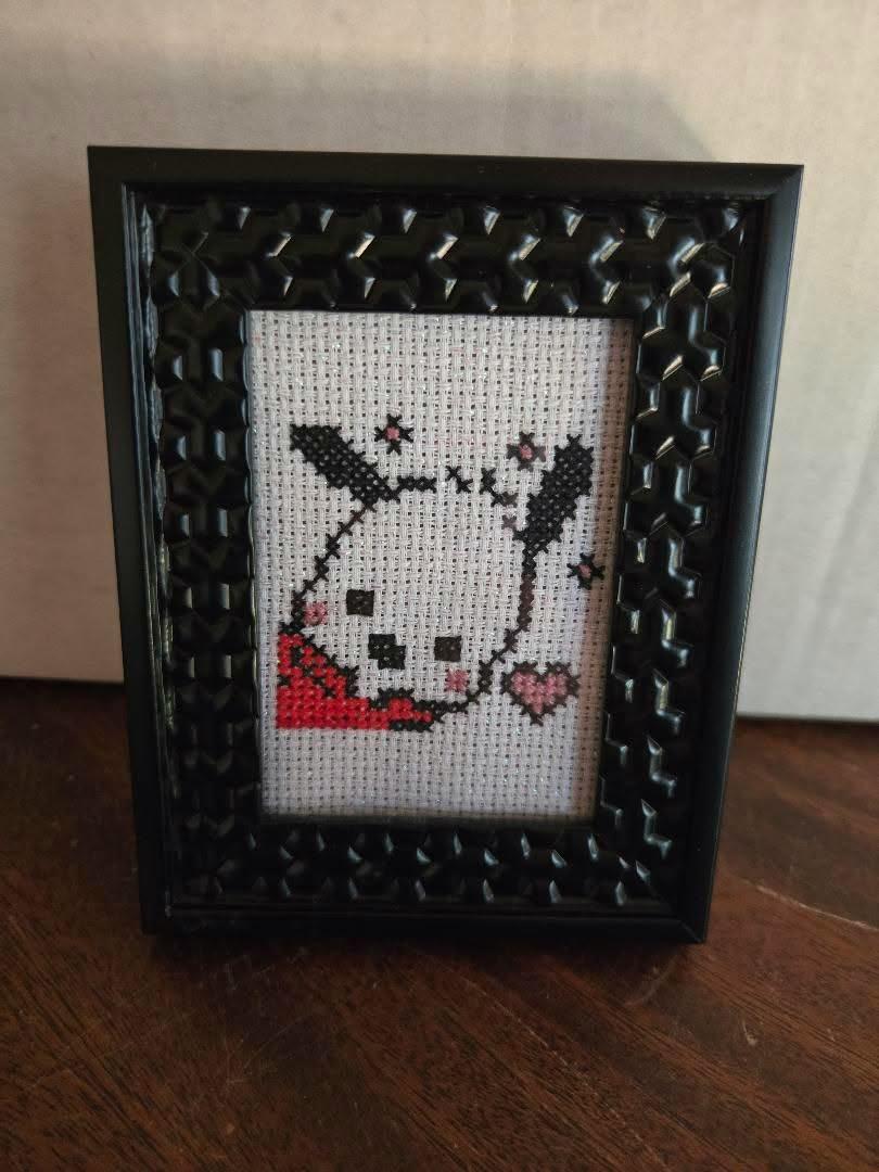 Hello Dog Framed Cross-Stitch