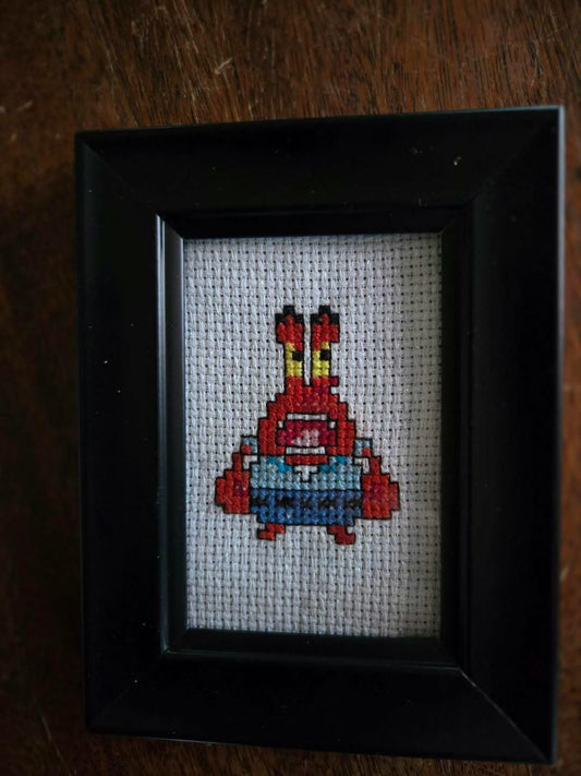 Crab Framed Cross-Stitch