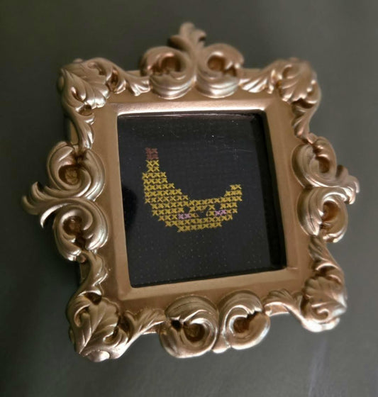 Banana Framed Cross-Stitch