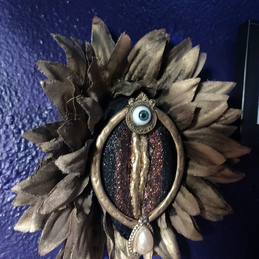 Feather Eye One-of-a-kind Vulva WALL ART by VULVAR Productions
