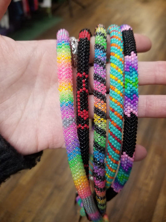 Individually Beaded ROPE NECKLACES