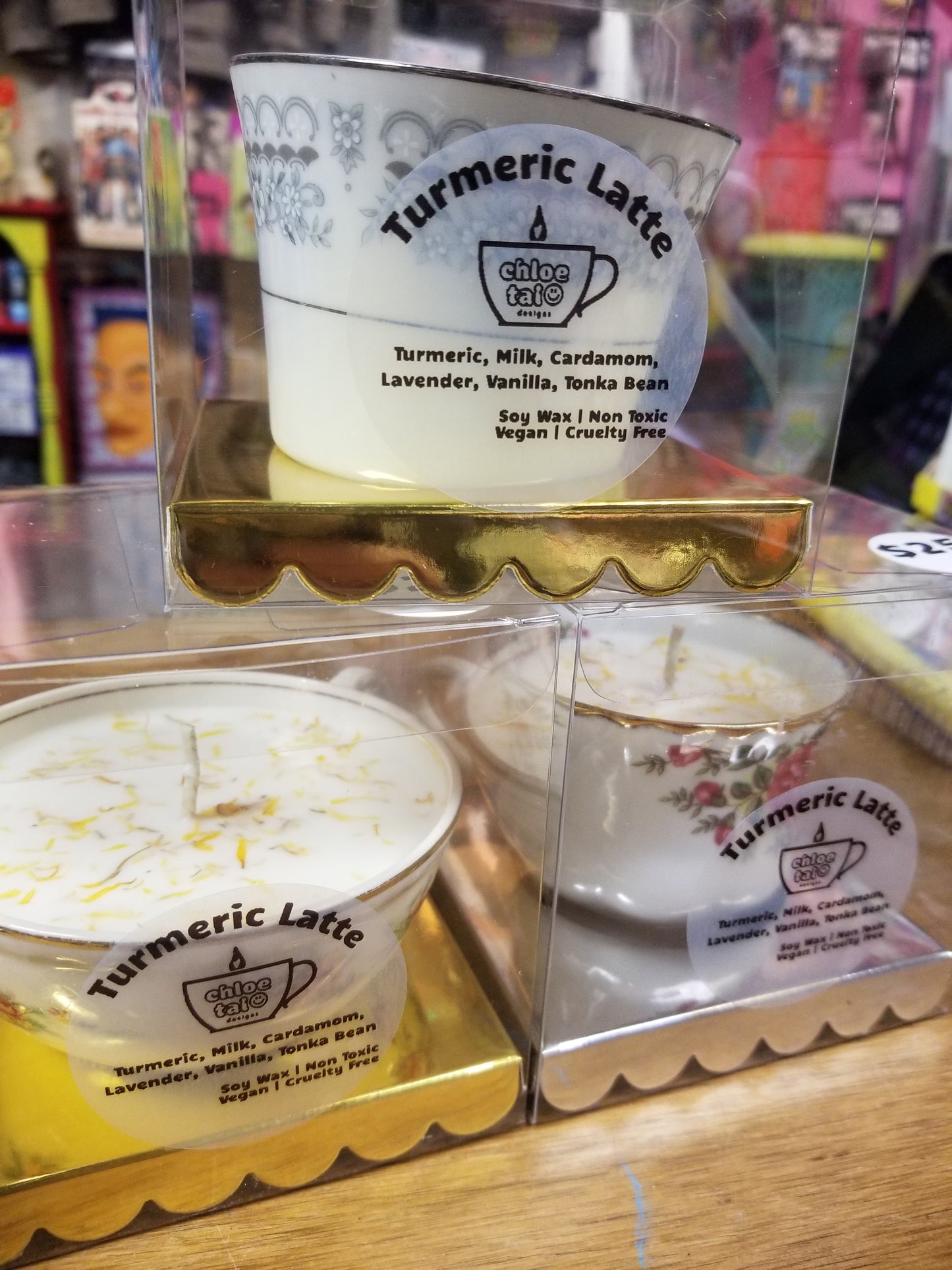 Turmeric Latte Scented CANDLE in Upcycled Mug