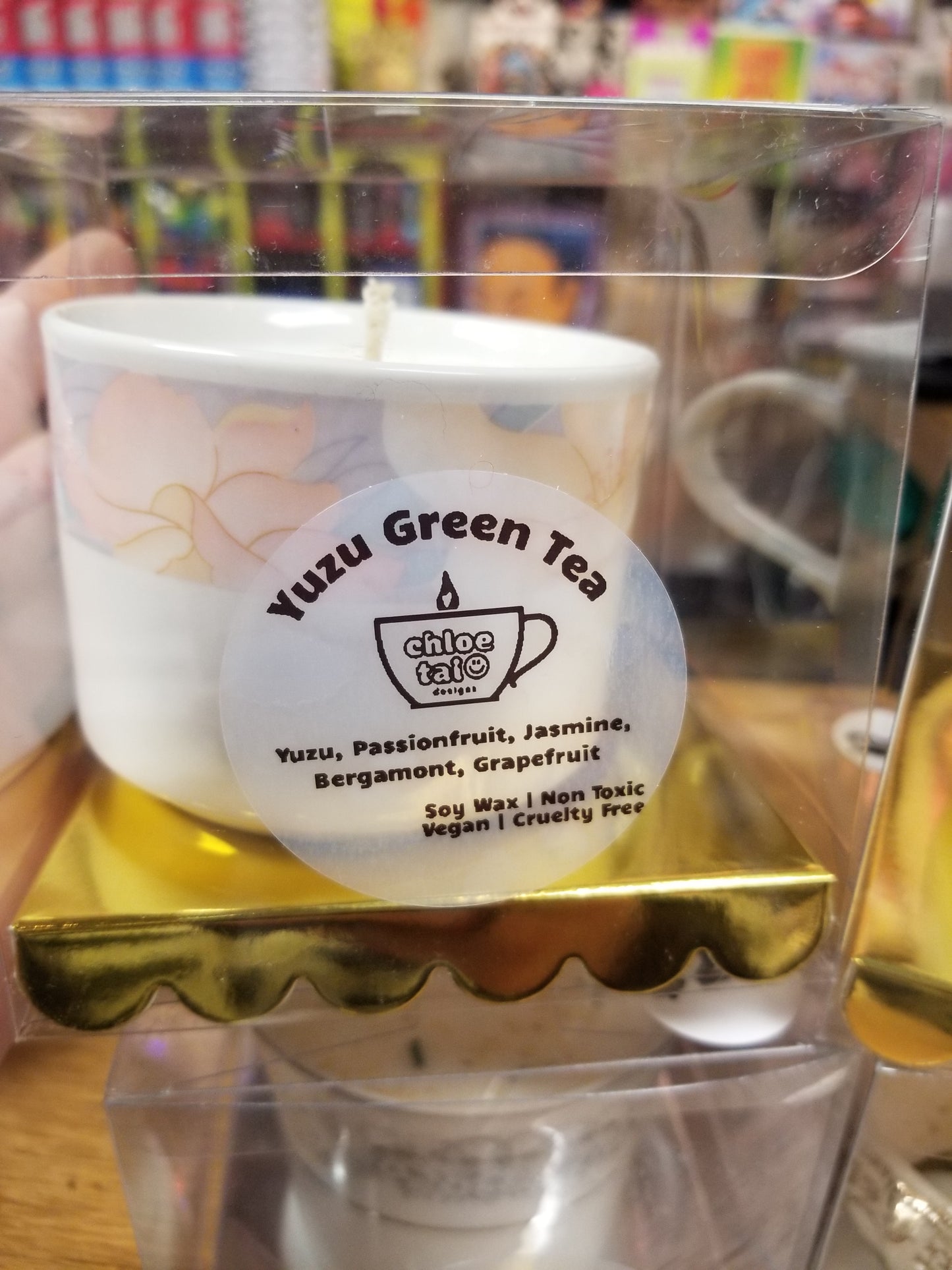 Yuzu Green Tea Scented CANDLE in Upcycled Mug