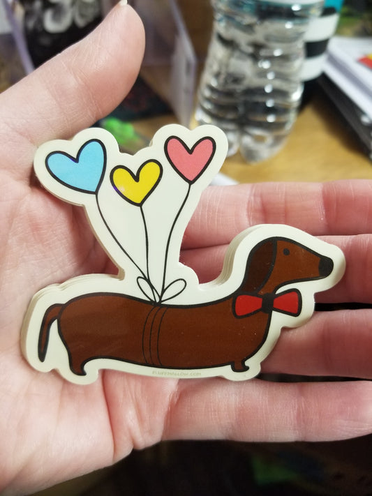 Balloon Heart Dog STICKER