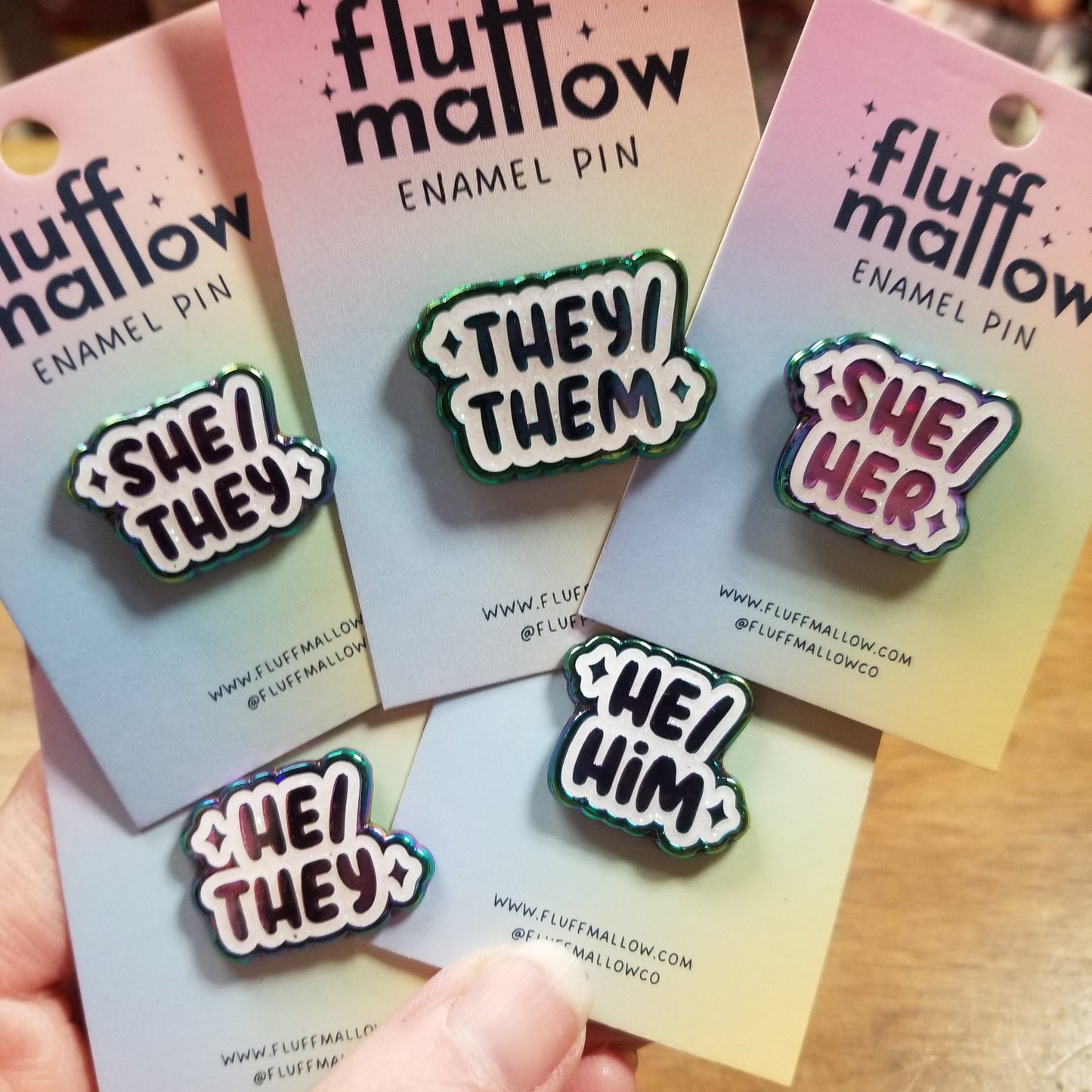 Fluffmallow’s Enamel Pronoun PiNs