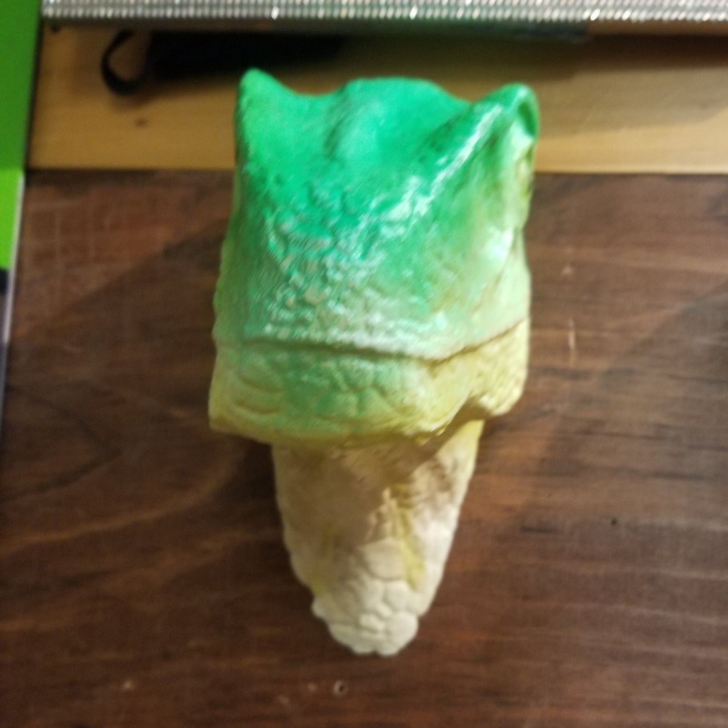 Hand Painted Bright Green Velociraptor WALL HANGING