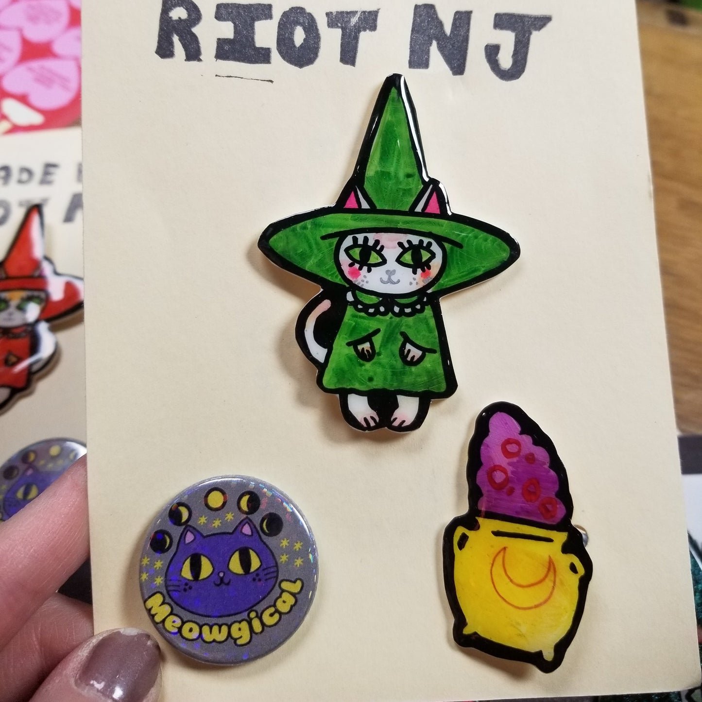 Cat Witches and Warlocks PIN PACK