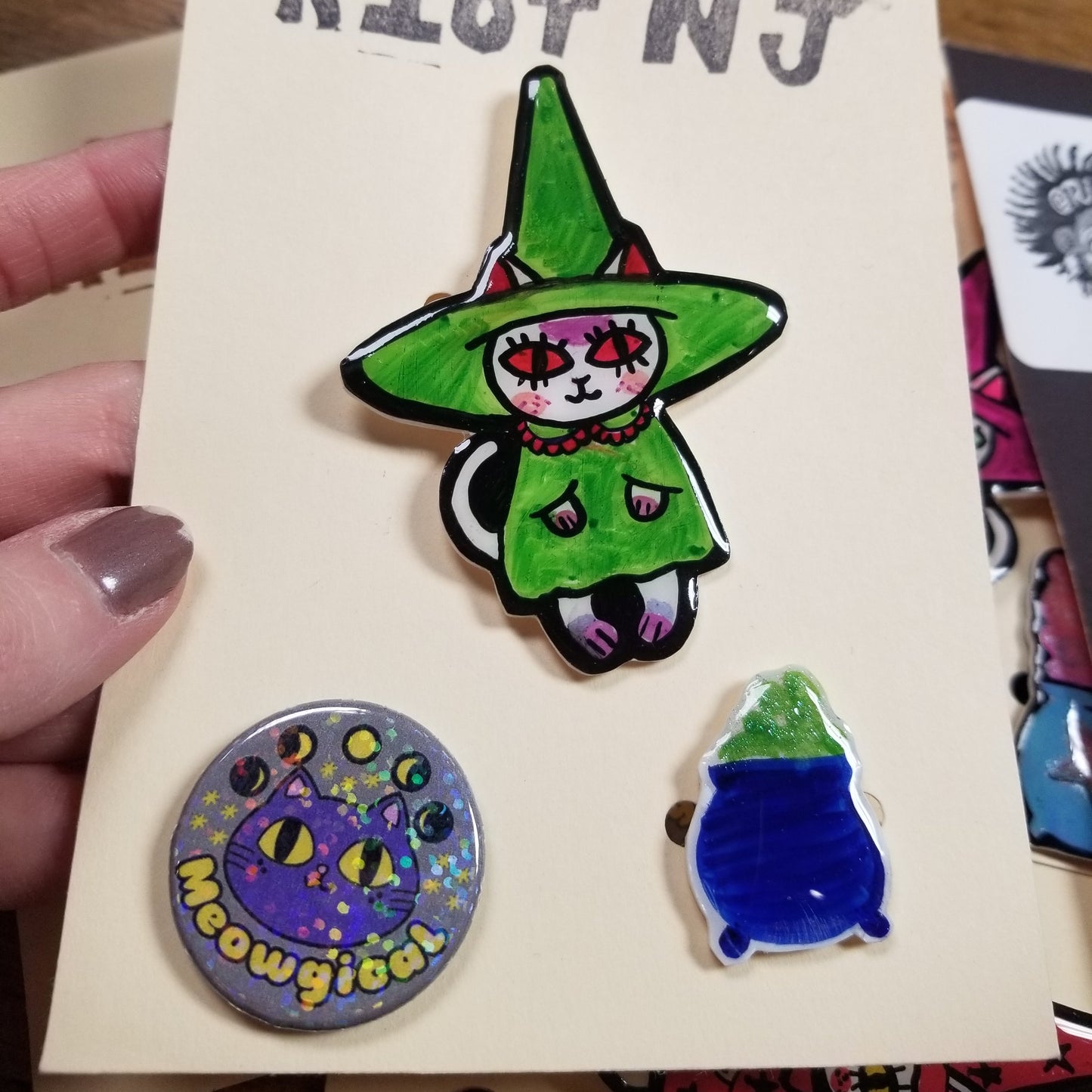 Cat Witches and Warlocks PIN PACK