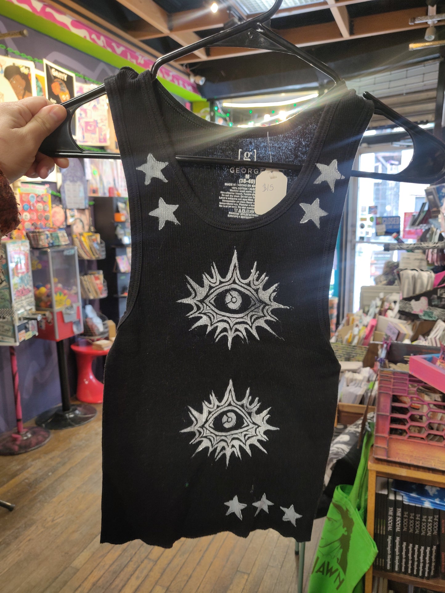 Upcycled Star Eye TANK TOP by Start Over Studio
