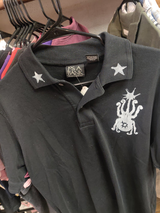 Black Beetle Upcycled POLO SHiRT by Start Over Studio