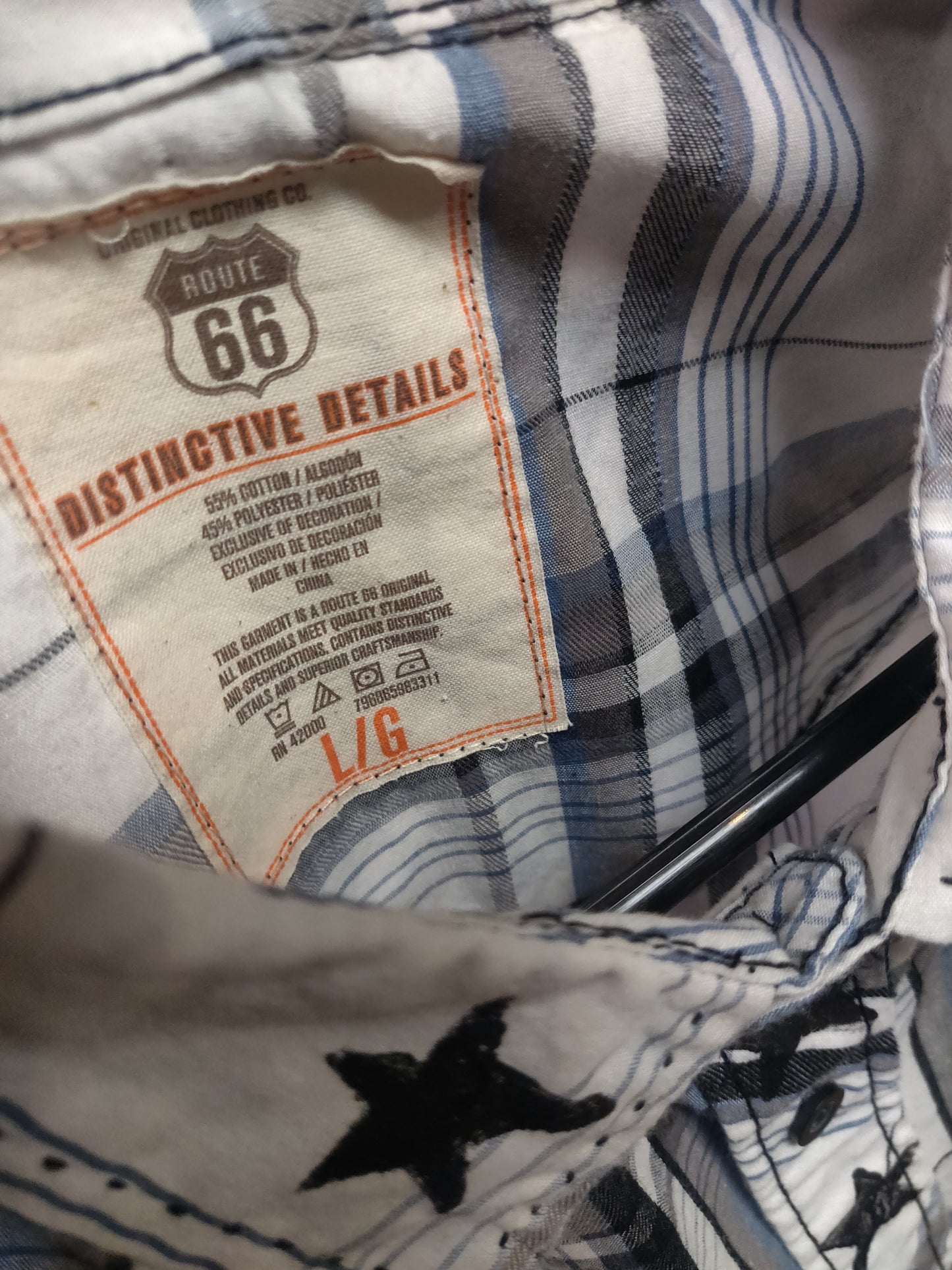 Plaid Large Upcycled Short Sleeve Button Up SHiRT by Start Over Studio