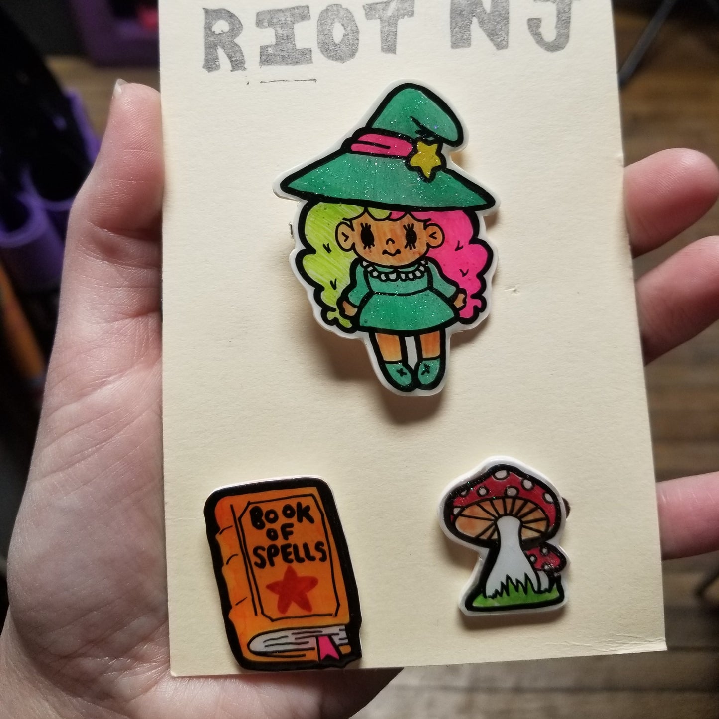 Witch and Mushroom Girl PIN PACK