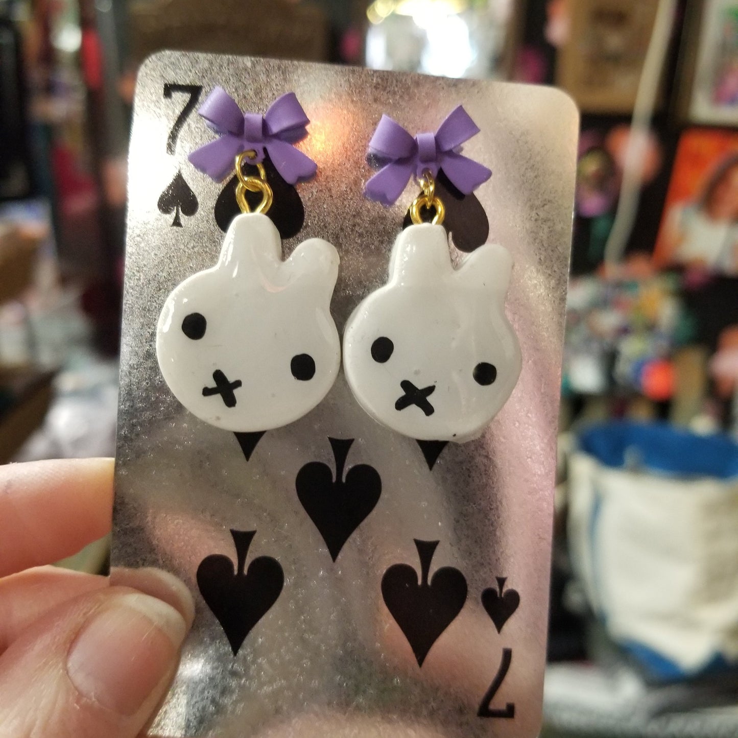 Bunnies & Bows EARRINGS by Skullduggery Studio