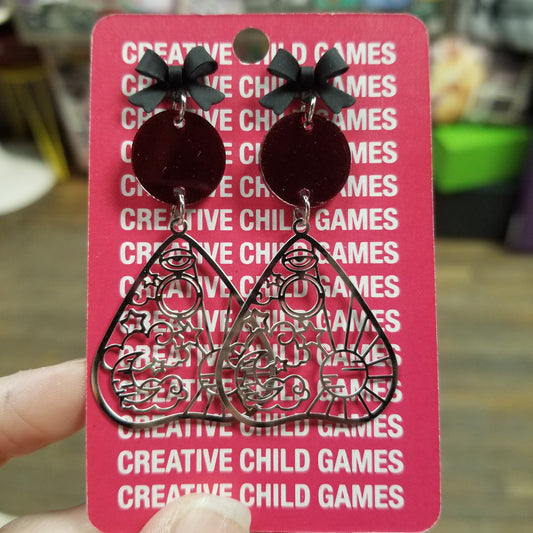 Planchette & Bows EARRINGS by Skullduggery Studio